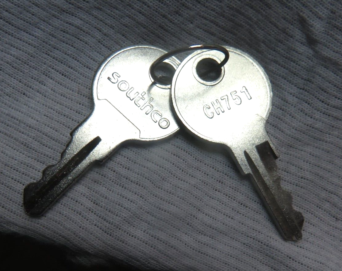 CH751 RV Camper Trailer Key - 2 Key Pair, Works With Hurd Locks, Made By Southco