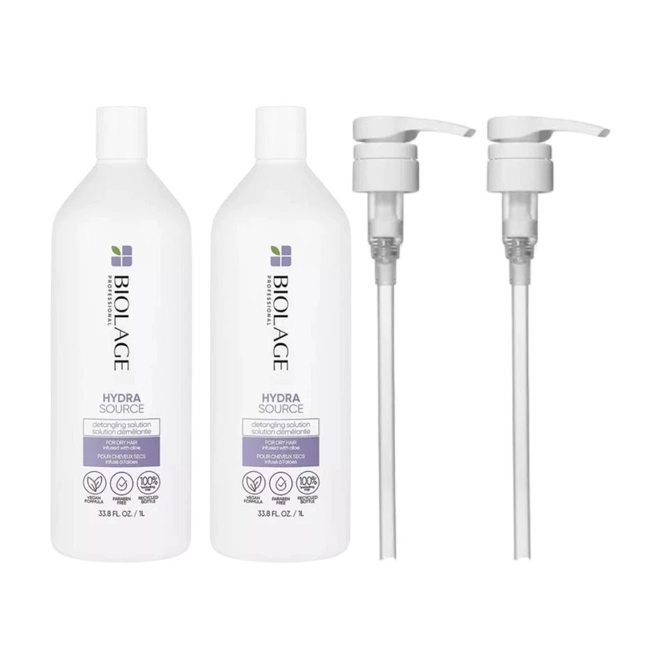 MATRIX BIOLAGE HYDRASOURCE DETANGLING SOLUTION 1 L X2 W/ PUMP - image 2 of 3