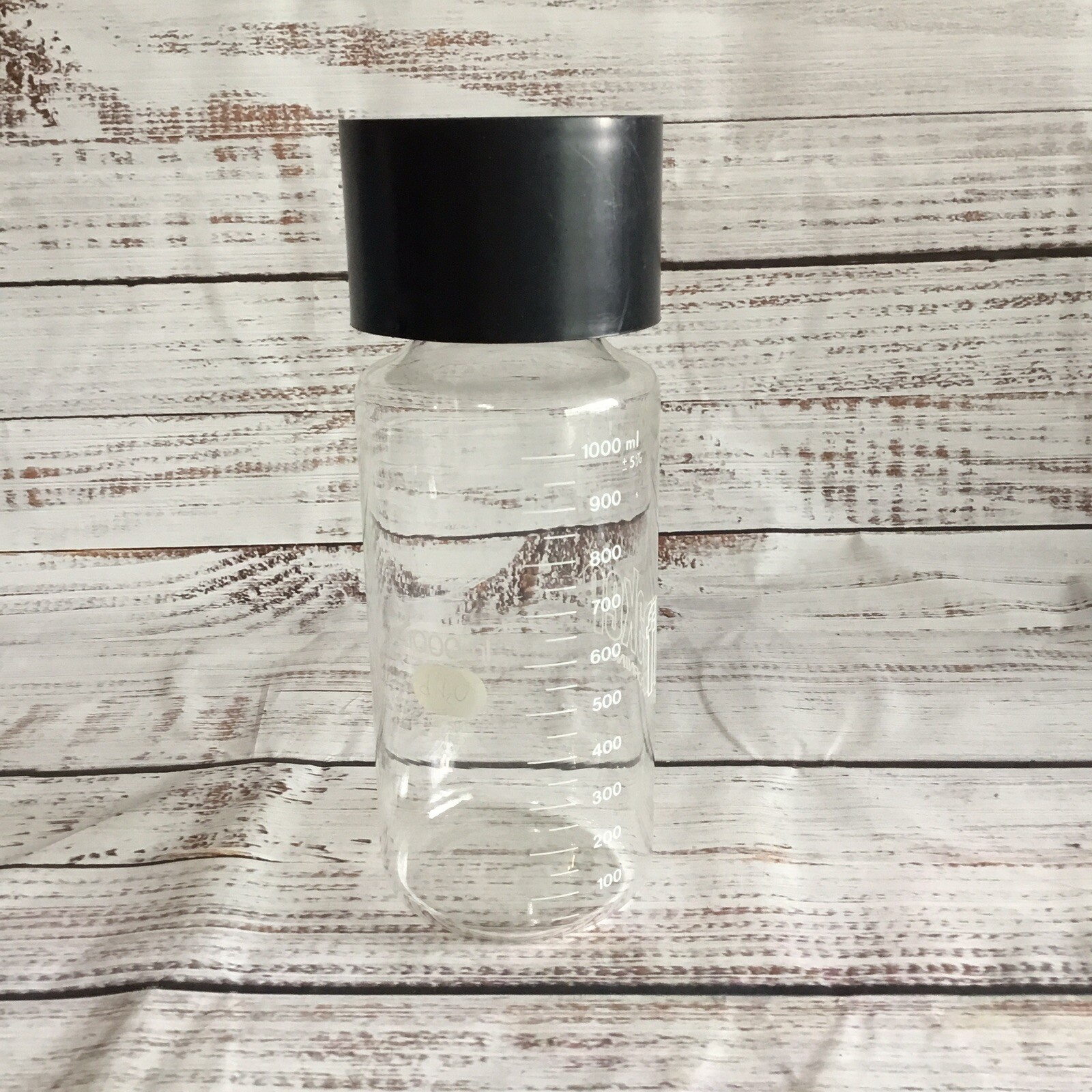 Vintage Pyrex Glass Fleaker Beaker & Lid Corning 1200mL Heavy Duty USA ...