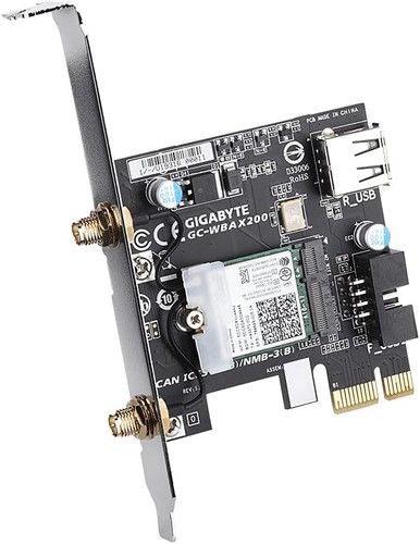 Carte d'interface réseau Aorus GC-WBAX200 Wifi 6 Ax2000 Pci-E + Bluetooth V5.1 - 第 1/4 張圖片