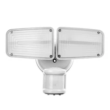 Home Zone HALO Series Twin Head 5000K LED Security Flood Light with Standby Mode