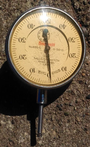 Vintage L.S. Starrett Model No.655C Dial Indicator 0-50-0