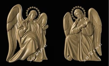 3D STL Model TWO ANGELA for CNC Router 3D Printer Engraver Carving Aspire