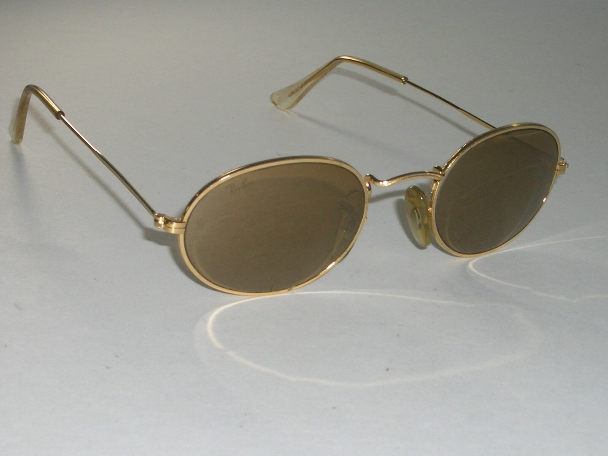 VINTAGE B&L RAY BAN W1909 XNAS GEP OVAL GOLDEN MIRROR VINTAGE B&L RAY BAN W1909 XNAS GEP OVAL GOLDEN MIRROR