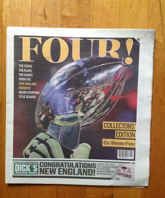 New England Patriots Boston Globe Collector's Edition Super Bowl XLIX 2-4-2015