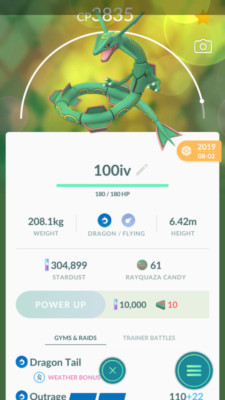 Pokemon Rayquaza LVL40 for Guaranteed Luck (30days friendship as needed)