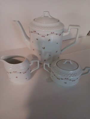 Hutschenreuther Comtesse VINTAGE Coffee/Tea pot, sugar bowl, creamer 1918-1945