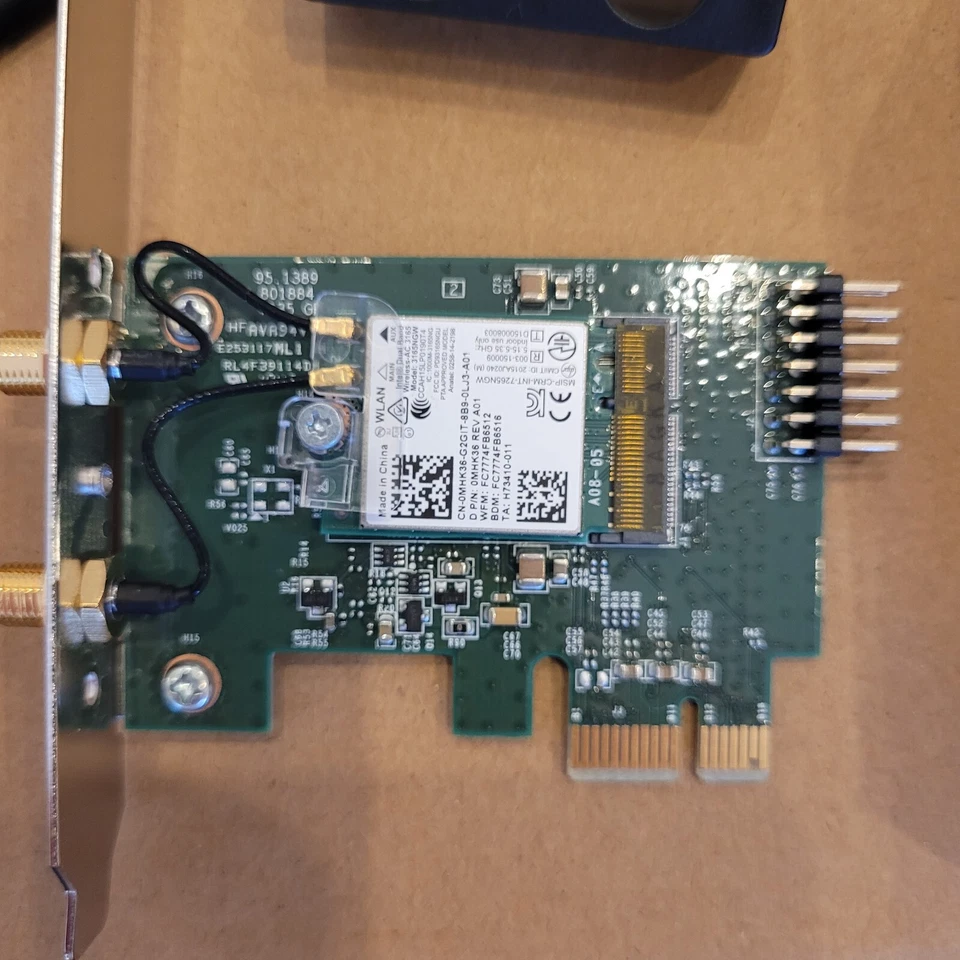 Intel 3165NGW Wifi AC + Bluetooth 4.0 avec antenne et carte PCI plein format - Photo 2/4
