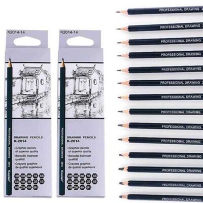 Professionelles Zeichenstift-Set – 3 Bleistifte (2B,4B,6B) & 4 Kohlestifte Inkl. Zubehör