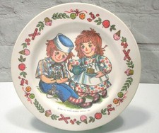 Vintage 1969 Raggedy Ann Andy Oneida Deluxe Plate Bobbs-Merriil Company 7 1/2"