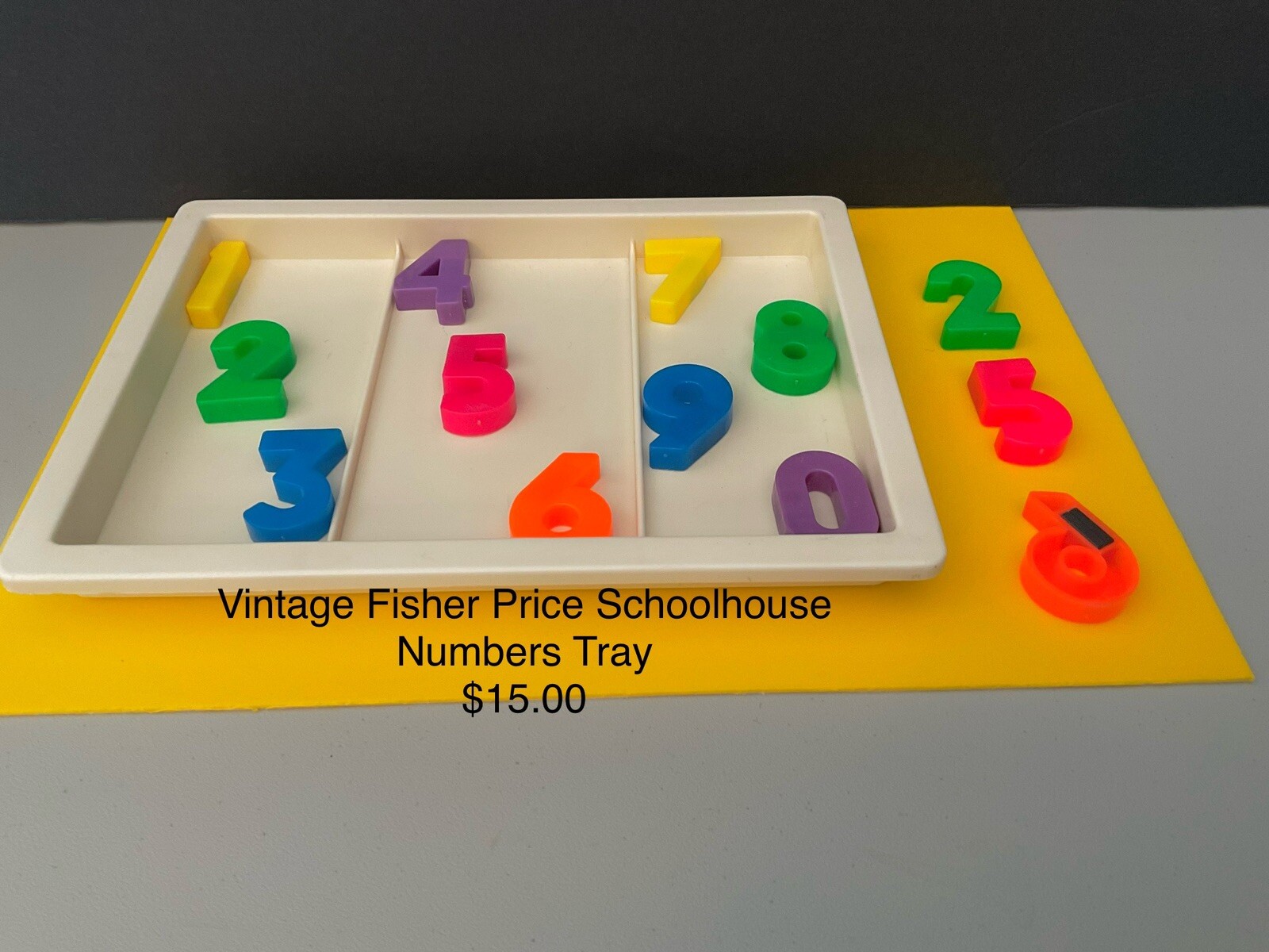 Vintage Fisher Price Schoolhouse Numbers Tray With Numbers eBay