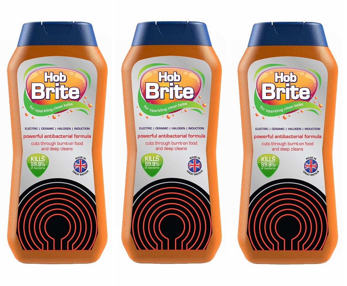 3 x Hob Brite Hob Cleaner Electric Halogen Ceramic Hobs Powerful