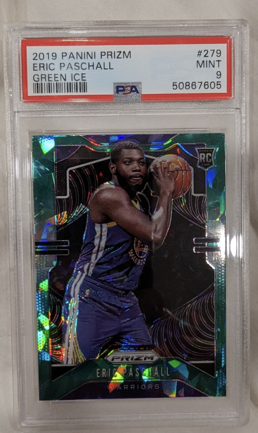 2019-20 Prizm Eric Paschall Green Ice Prizm Rookie RC #279 PSA 9 Warriors
