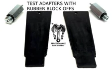 2 STROKE TEST ADAPTERS 14MM & 10MM  & RUBBER BLOCK OFF CHAINSAW SAWS, TRIMMERS