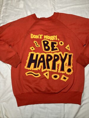 Vintage Don t Worry Be Happy Bob Marley Crewneck Sweatshirt Size Large