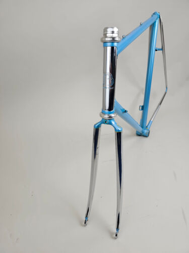 Billato Vintage Rennrad Rahmen Set Blau Campagnolo cinelli 59 cm  frame L'Eroica - Bild 1 von 19
