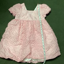 Girls Beautiful Pink Joie 6 Bubble Classic Bow Back Puffy Dress