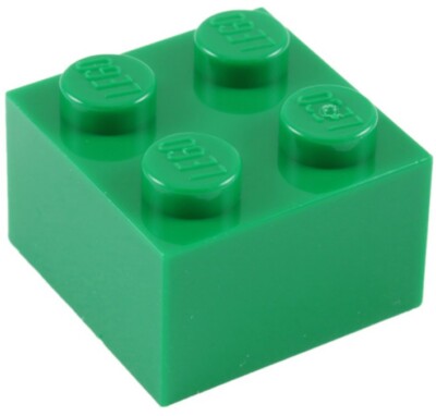 ☀️50x NEW LEGO 2x2 GREEN Bricks (# 3003) BULK Parts City