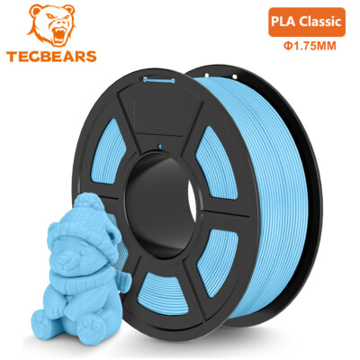 TECBEARS PLA Klassisch 600mm/s 3D-Drucker-Filament 1KG Hohe Haftung Himmelblau