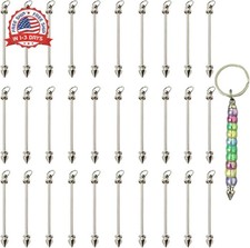 30 Pcs Beadable Keychain Bars Blanks Keychain - Making Supplies for DIY Crafts J