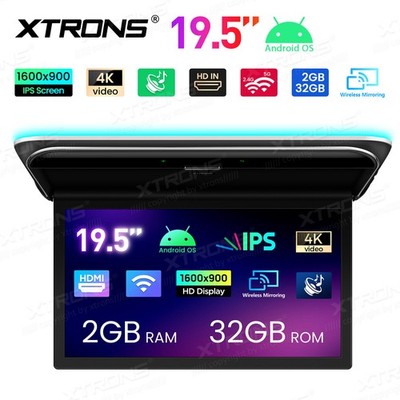 19.5'' HD IPS Screen Android TV For RV Bus Van Overhead Ceiling Monitor Player