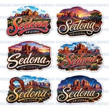 Sedona Arizona AZ Vinyl Decal Sticker Travel Souvenir 6 Pack A