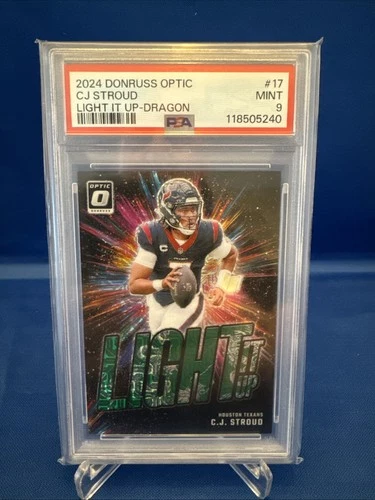 2024 Donruss Optic #17 CJ Stroud Light It Up Dragon /24 PSA 9 Texans