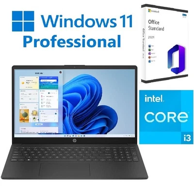 15,6" Notebook HP 15 Intel i3 4,5Ghz 6Kerne 8/512 Windows 11 Prof MS Office 2024