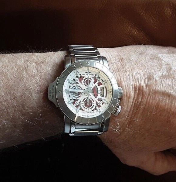 Glycine Airman Airfighter GL0052 Chronograph Automatic Swiss  46 Jewels SS Watch - Image 3 of 3