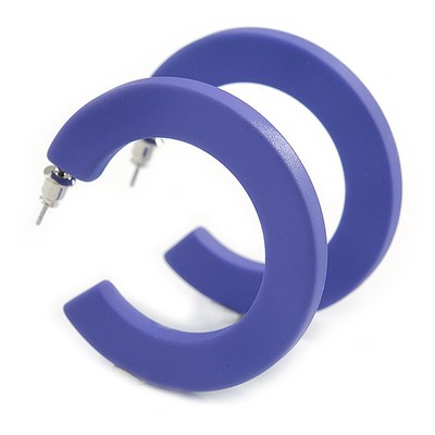 45 mm trendige lila matt Acryl Creolen