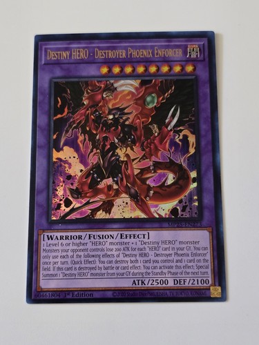 Destiny HERO - Destroyer Phoenix Enforcer MP22-EN209 YuGiOh 2022 Tin of the Pharaoh's Gods Mega Pack card