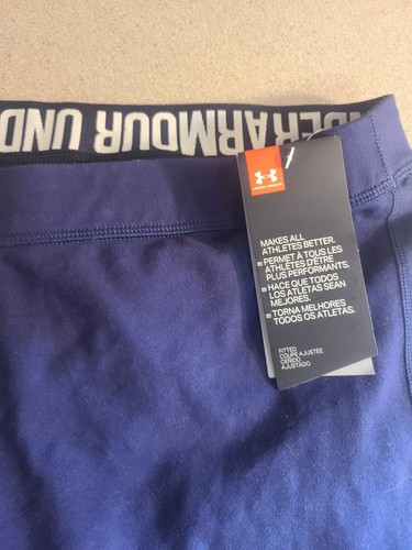 NWT NEW Under Armour Womens Leggings Black & Pink Size Large Capri Compression - Picture 2 of 5