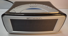 Emerson Smart Set Clock Radio Dual Alarm Large BLUE LED Display With Aux