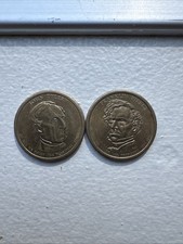 FRANKLIN PIERCE President (1853-1857) & JOHN TYLER  (1841-1845) US Dollar Coin