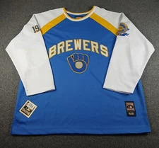 Milwaukee Brewers 1982 World Series Long Sleeve Jersey Mens Size XL Cooperstown