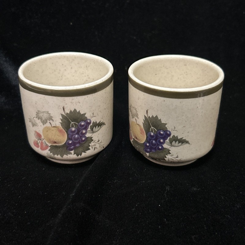 Lot Of 2 Royal Doulton Harvest Garden Egg Cups 1 7/8” X 1 7/8”