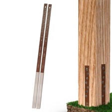 Pack of 2 Easy Fence Post Repair Kit (to Fix 1 Broken Wood Post) Quick and