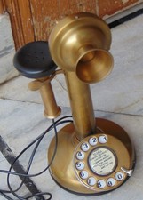 Antique Vintage Rotary Dial Candlestick Telephone Working Landline Retro Phone