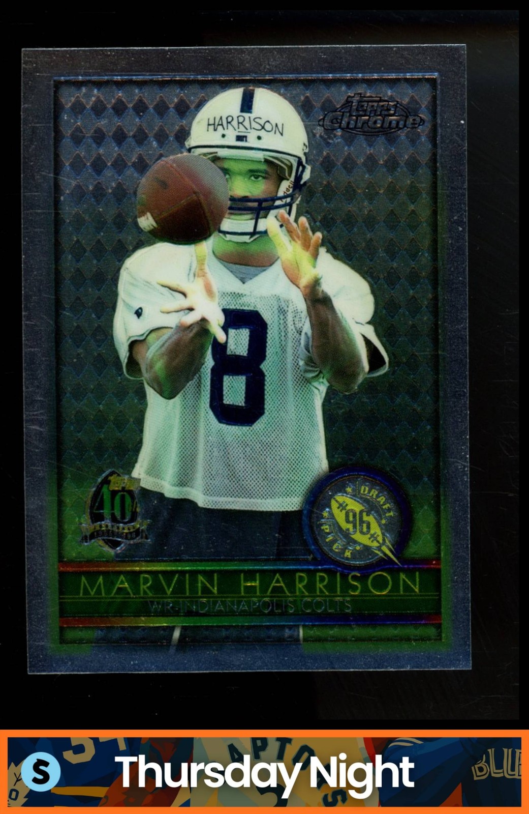 1996 TOPPS CHROME #156 MARVIN HARRISON RC ROOKIE