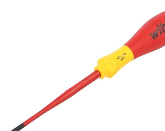 Screwdriver: Insulated; Slim; Slot; 4X0.8Mm; Blade Lengt - WIHA.35390 | EU Stock-image