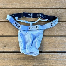 2(X)ist 2xist men light blue cotton Y-Back Thong G-string underwear size XL