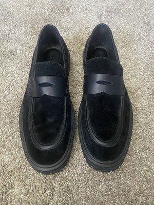 Express Black Genuine Leather Upper, Man Made Sole Shoes Size 10 ID# 13501