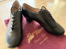 Men  s Latin Dance Shoes AIDA Model 131 Black Leather Size 26   Brand New 4cm Hee
