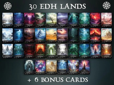 Dual Style Fetch Land Proxy Bundle   Custom MTG Land Proxies Not Official