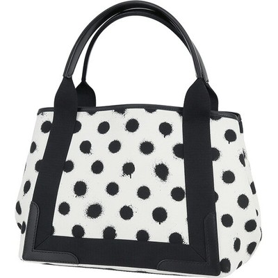 Balenciaga Tote bag Handbag Navy Cabas S White Black Width 13inches Women's