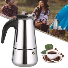 Induction Moka Pot Stainless Steel Stovetop Espresso Coffee Maker Coffee Pot