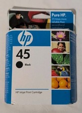 HP 45 Black Ink Cartridge 51645A Genuine New Sealed Box EXPIRED December 2008