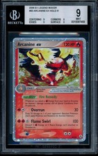 Pokemon EX LEGEND MAKER 83/92 Arcanine ex - Holo - ENG - BGS 9 QUAD MINT SWIRLS on eBay