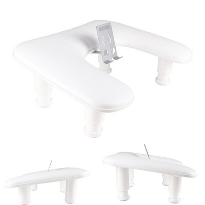 Manicure Arm Rest with Rotating Phone Holder for Nails Tech, U - Shaped Adjus...