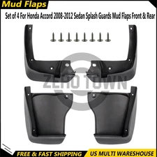 Set of 4 For Honda Accord 2008-2012 Sedan Splash Guards Mud Flaps Front & Rear